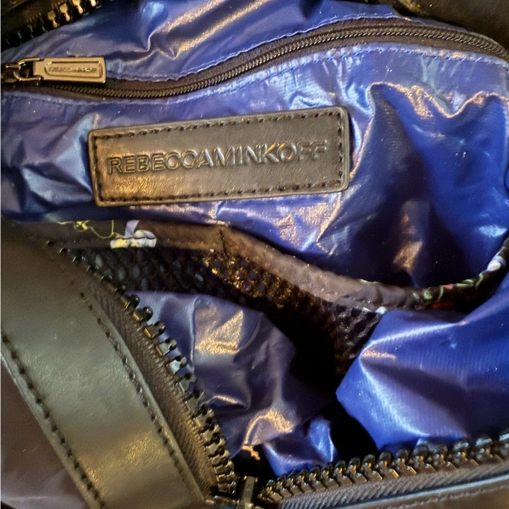 Rebecca Minkoff Julian Convertible Black Floral Backpack; great condition - Picture 4 of 6